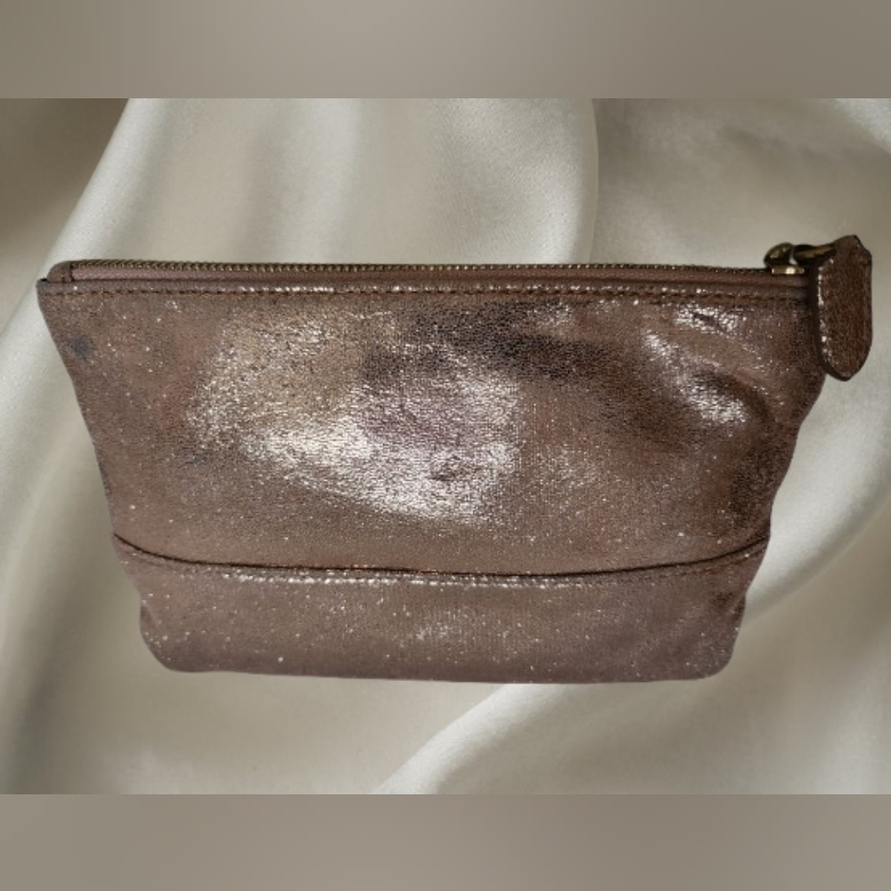 J. Crew Shimmering Gold Cosmetic Bag